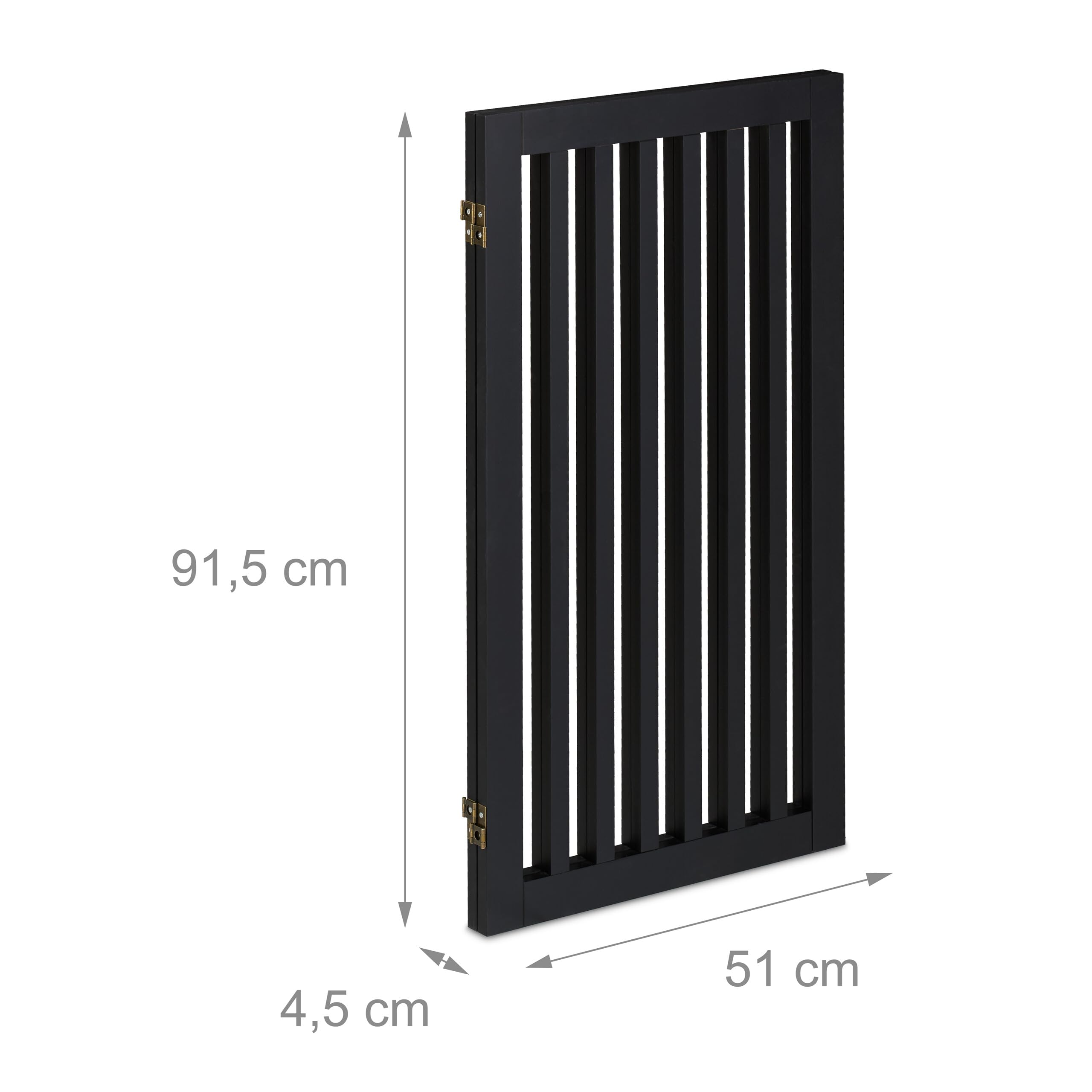 Relaxdays Cancelletto di Sicurezza per Cani, Cancellino Scale per Cuccioli, Barriera per Animali, HxL: 91,5x103 cm, Nero