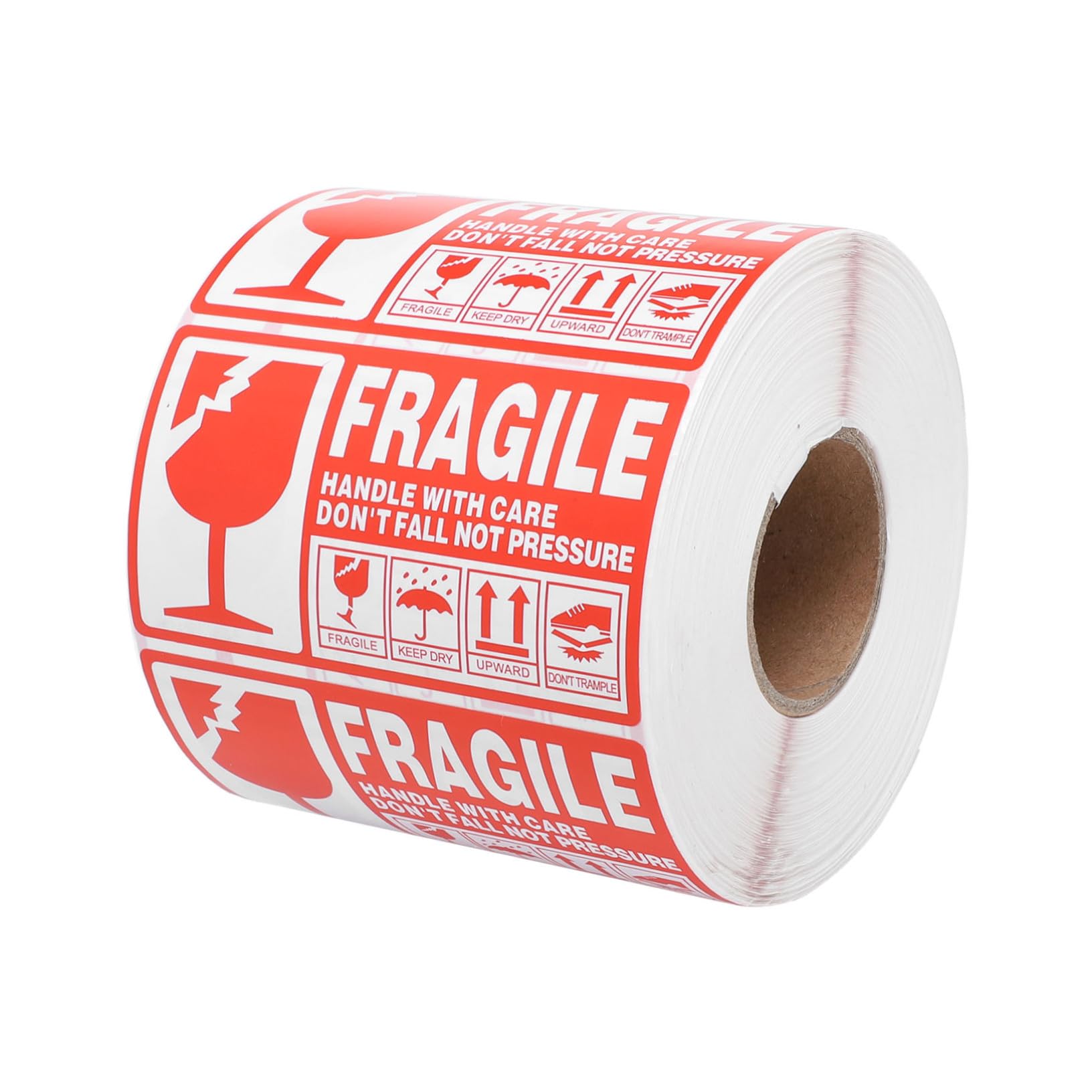 Étiquette Fragile Autocollante Rouge et Blanc pour Colis Sensibles Adhésif Étiquette Transport Précaution Autocollant Maniement Délicat