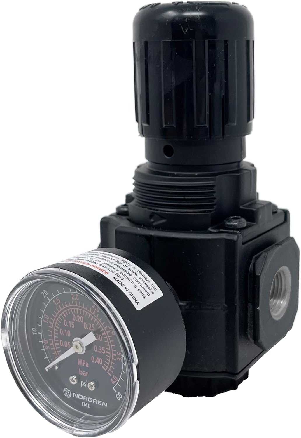R73G-2AK-RFG : Norgren Excelon R73G Series, 1/4 PTF Ports, knob Adjustment, Relieving Pressure Regulator, with Gauge