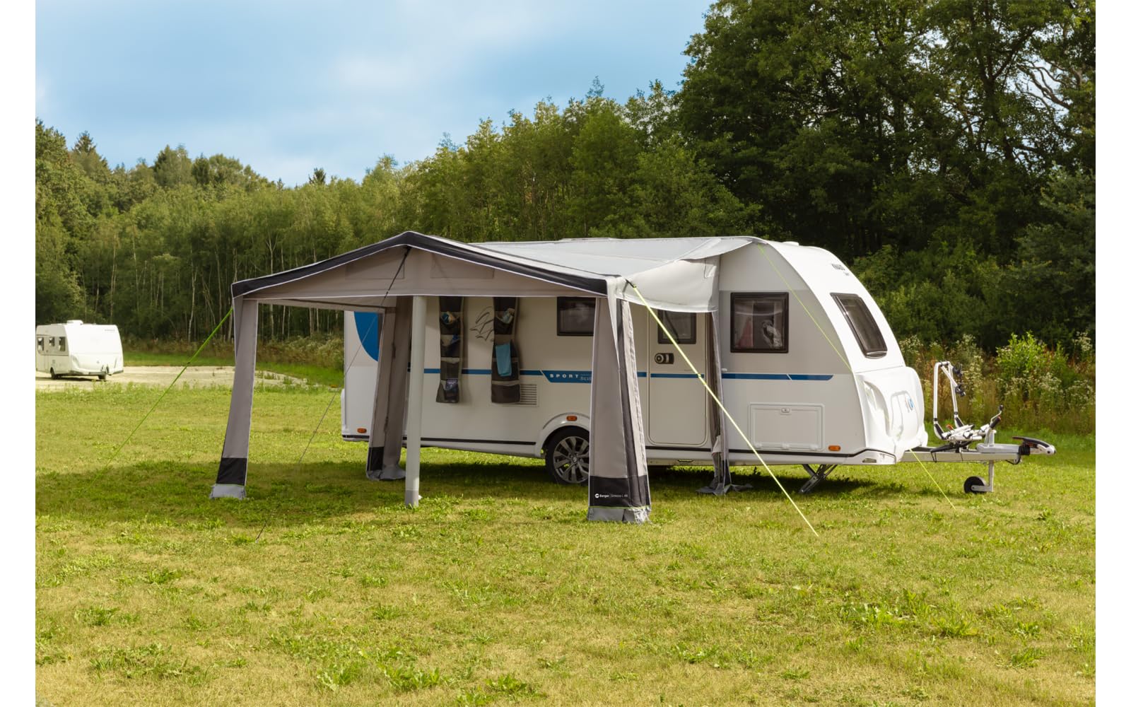 BERGER Sirmione Air Wohnwagenvorzelt │Luftvorzelt Wohnwagen Vorzelt für Caravan│wasserdichtes Reisevorzelt aufblasbares Zelt mit herausnehmbarer Vorder- & Seitenwand