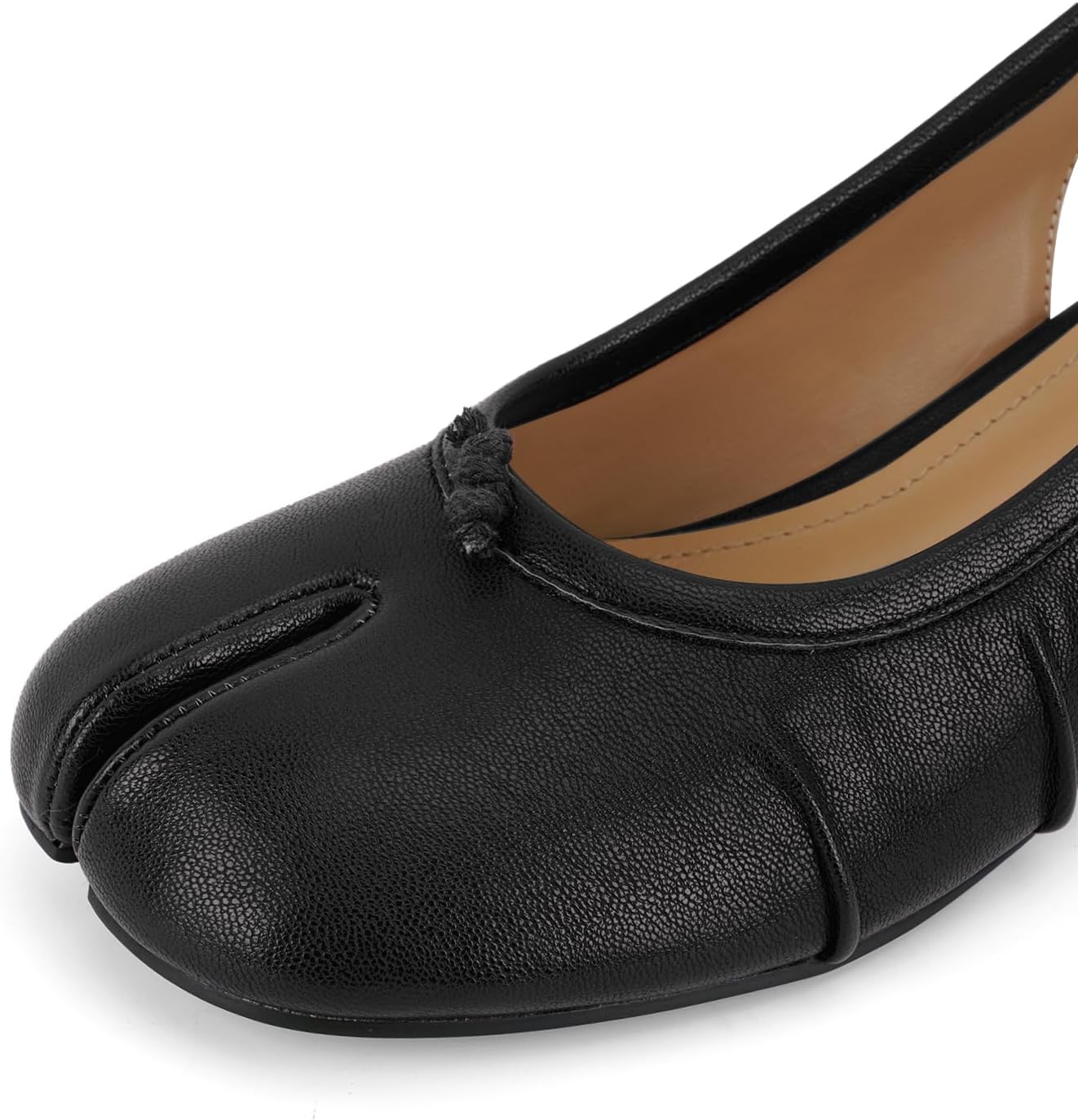 Tabi Shoes for Women Split Toe Slingback Heels, Japanese Style Chunky Block Heel Pumps, Non Slip Tabby Dress Heels for Office Party