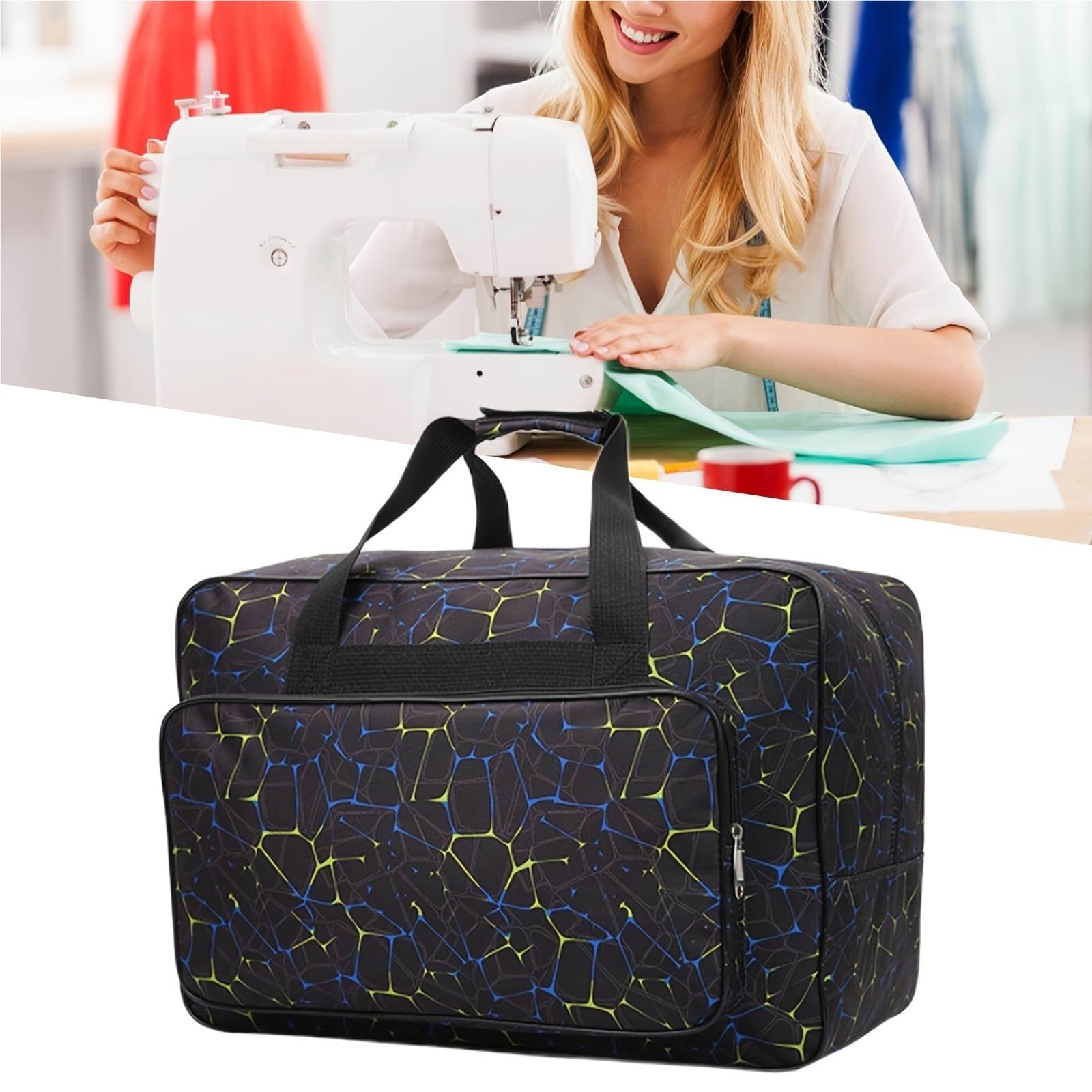 Bolsa Maquina De Coser Estuche de Transporte for máquina de Coser, Bolso Universal con Correa for el Hombro, Compatible con la mayoría de Las máquinas de Coser estándar