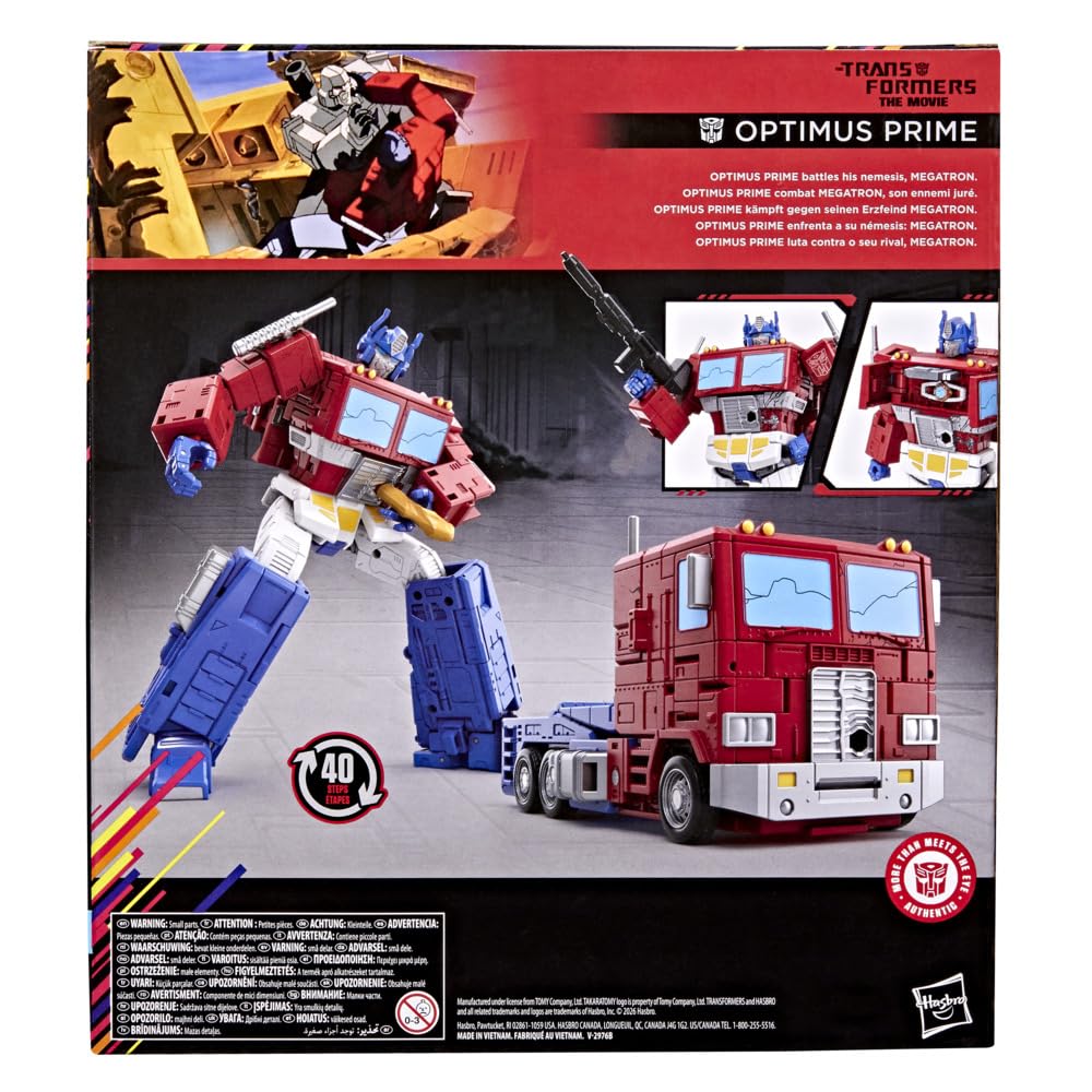 Transformers Figurine d'action Studio Series MTMTE Le leader du film Optimus Prime