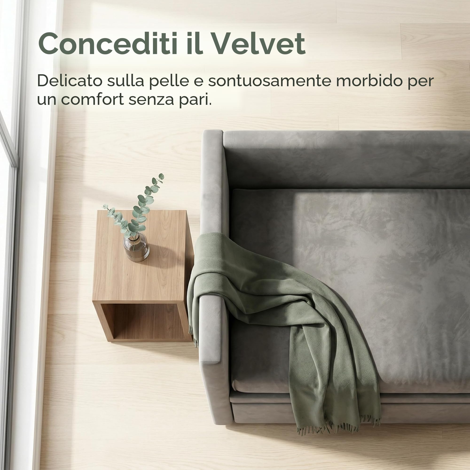 Letto imbottito, divano letto estensibile per 2 persone, letto di giorno, letto estraibile della stessa altezza, divano letto con sommier a doghe e schienale, letto multifunzionale, tessuto in velluto