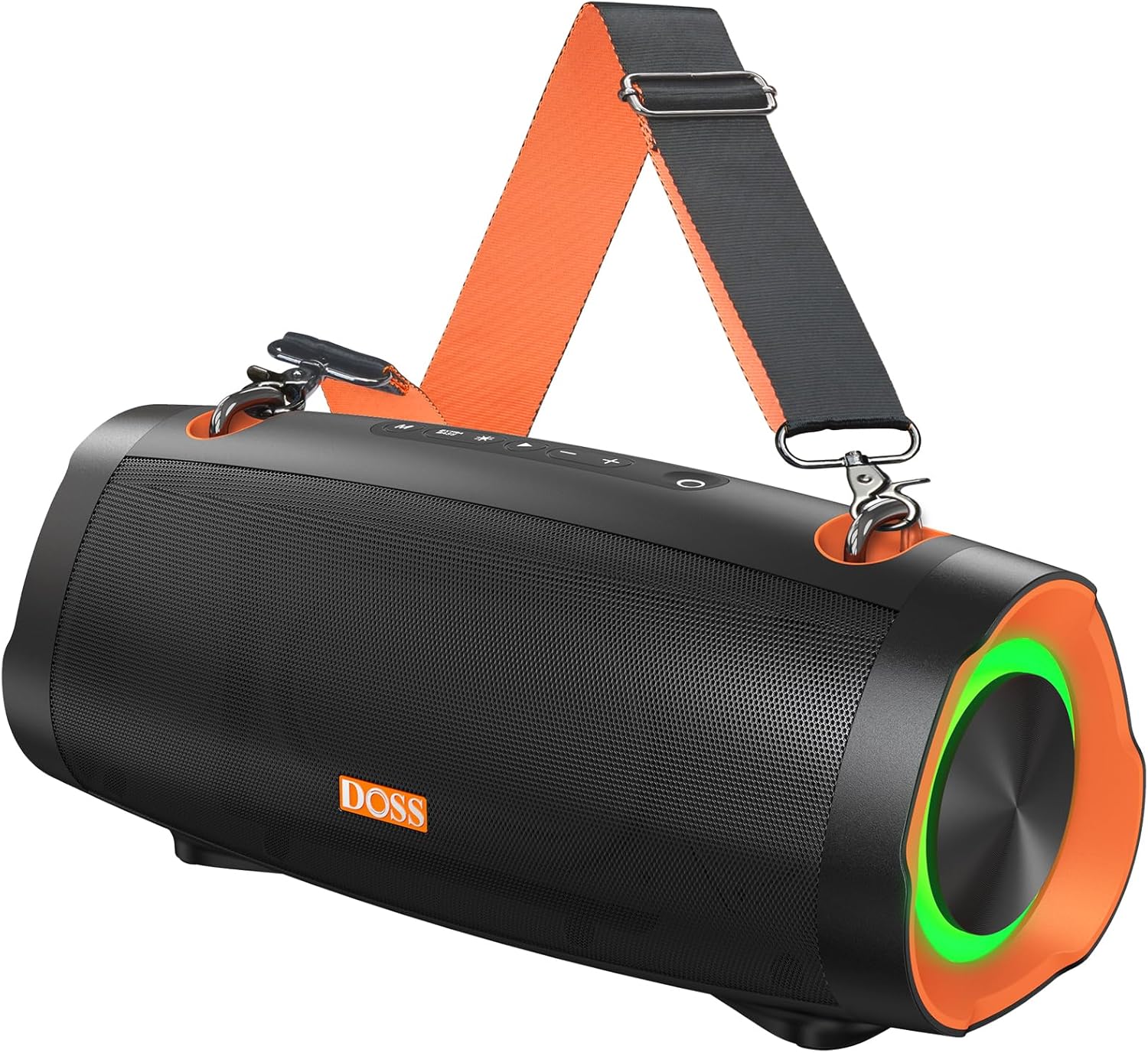 DOSS Extreme Boom Pro D100 Bluetooth Speaker with 140W Peak, 70W Bold Sound, Extra Bass, 24H Playtime, Beat-Sync Lights, Built-in Power Bank, IPX6 Waterproof, Portable Strap for Hiking, Camping-Orange DOSS Extreme Boom Pro D100 Bluetooth Speaker with 140W Peak, 70W Bold Sound, Extra Bass, 24H Playtime, Beat-Sync Lights, Built-in Power Bank, IPX6 Waterproof, Portable Strap for Hiking, Camping-Orange