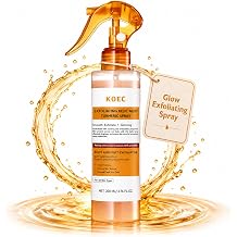 بخاخ الكركم KOEC Peel Shot Keratin Care Kojic 200 مل، بخاخ تقشير الكركم مع الريتينول والجلوتاثيون والنياسيناميد وفيتامين ب، ج، هـ