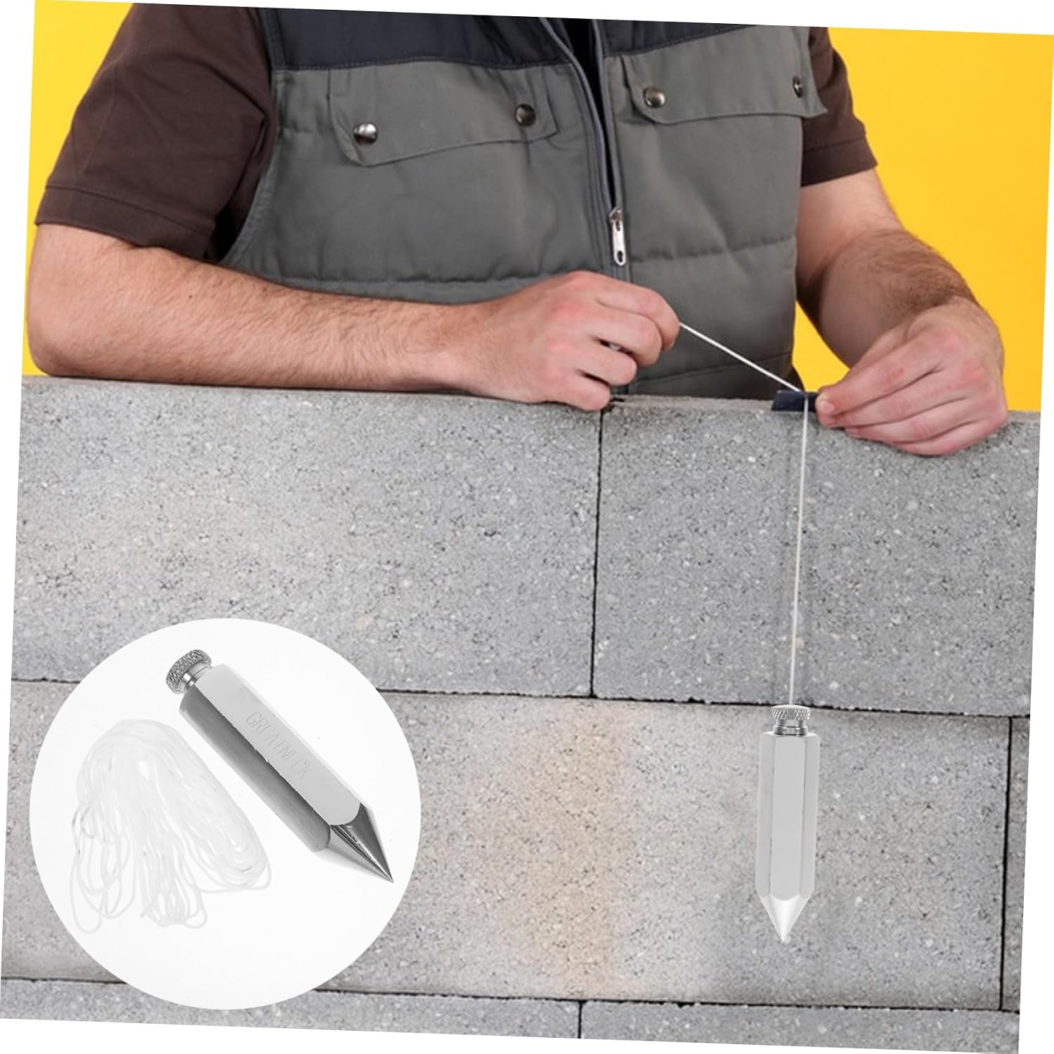 Vertical Hammer Plumb Bob Tool for Building Measurement Durable Wire for Checking Vertical Structures Easy to Use and Carry