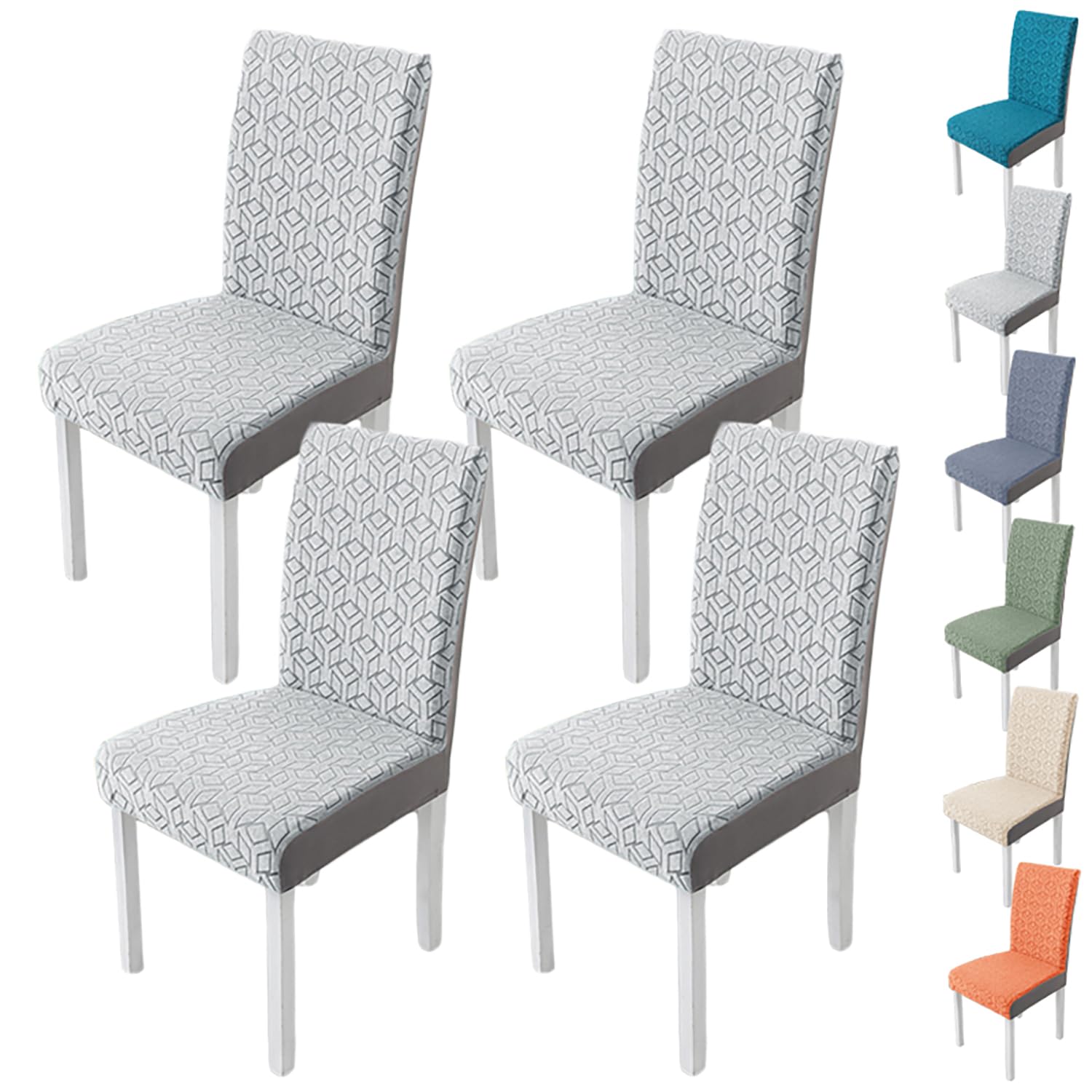 Housse de siège extensibles Parson jacquard pour chaises de restaurant