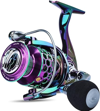 El carrete de pesca Sougayilang Color 13 + 1 BB es ligero y resistente, con un sistema de frenado superior y 13 rodamientos de bolas para un rendimiento suave y fiable en agua dulce.