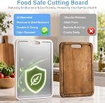 VYLEE Stainless Steel Cutting Board with Non-Slip Silicone Mat, 2-in-1 Double-Sided Chopping Board for Kitchen, Stainless Steel & Food-Grade PP Cutting Board for Meat Fruits Vegetables Bread, 15”×11”