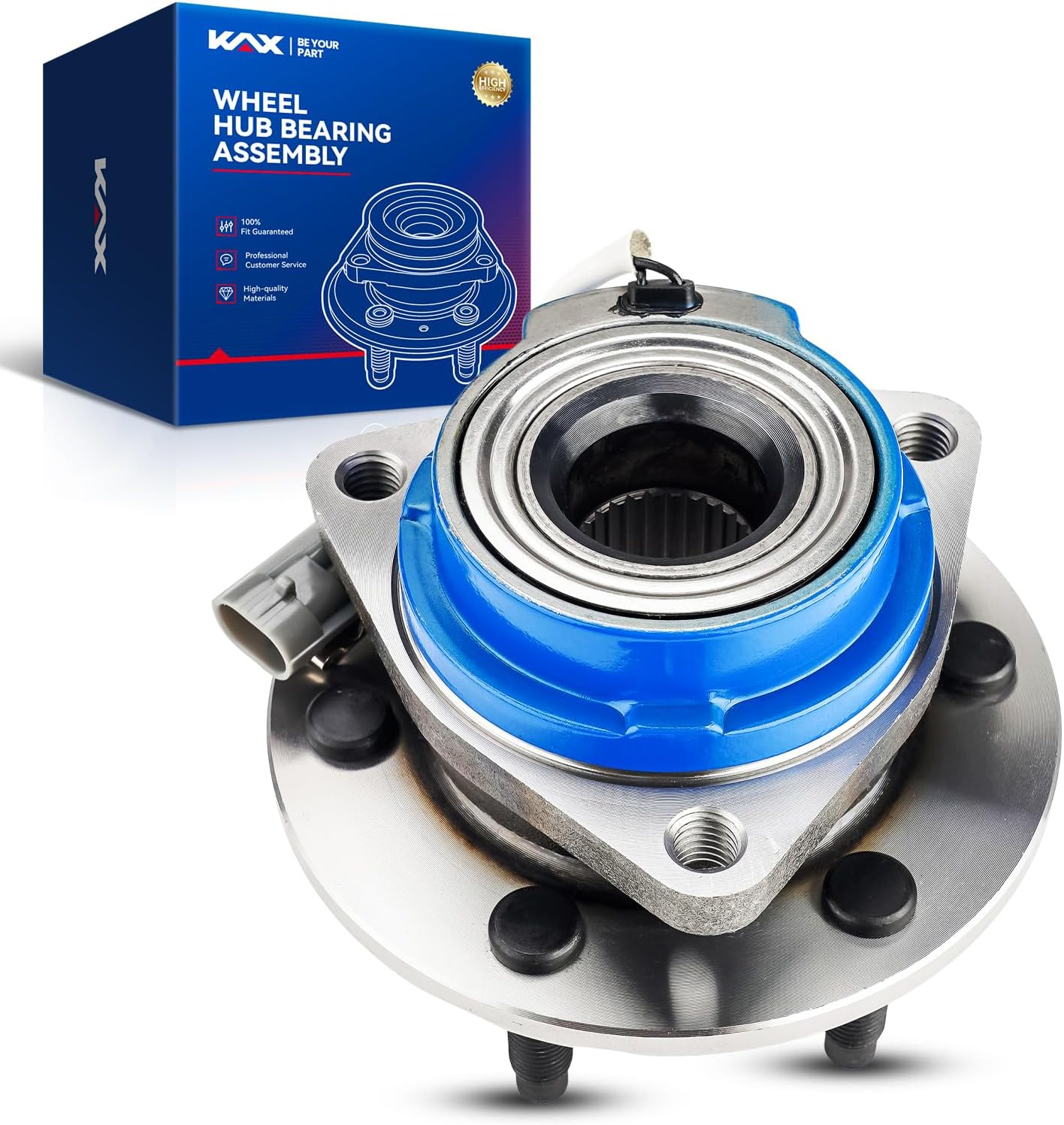 KAX 512243 RWD Rear Wheel Bearing Hub Assembly Compatible with Cadillac SRX 2004-2009, Cadillac STS 2005-2011, Cadillac CTS 2004-2007 Wheel Hub Bearing 6 Lug W/ABS