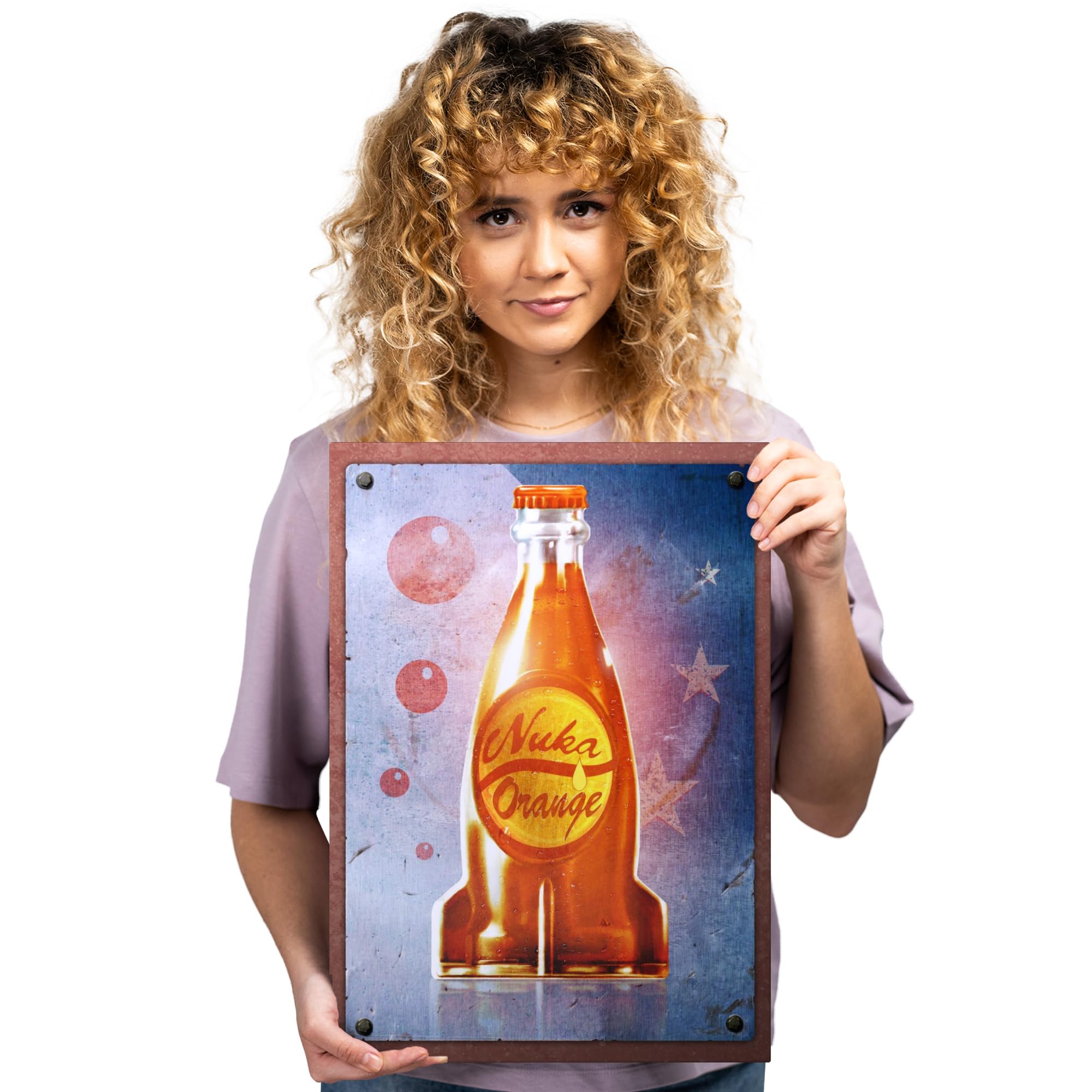 Displate - Poster In Metallo - Montato a Magnete - Fallout - Nuka Cola Orange