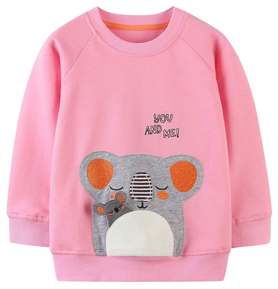 TEDD Sudaderas Niña Unicornio Camiseta Manga Larga 100% Algodón Jersey sin Capucha para Nina 1-12 años