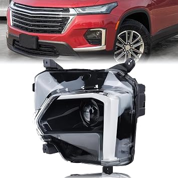 Left Driver Side LED Headlight Compatible for 2022 2023 Chevy Traverse Chevrolet Head lamp without LED DRL 85596373 GM2502525