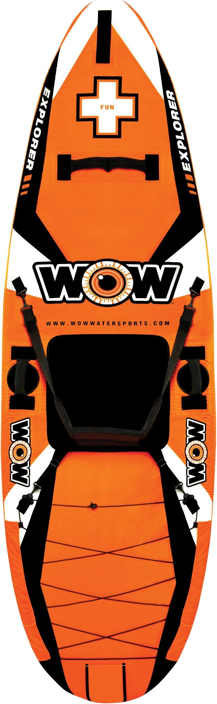 Wow World of Watersports Explorer 1 Person Heavy-Duty Kayak for Boating, 12-1020