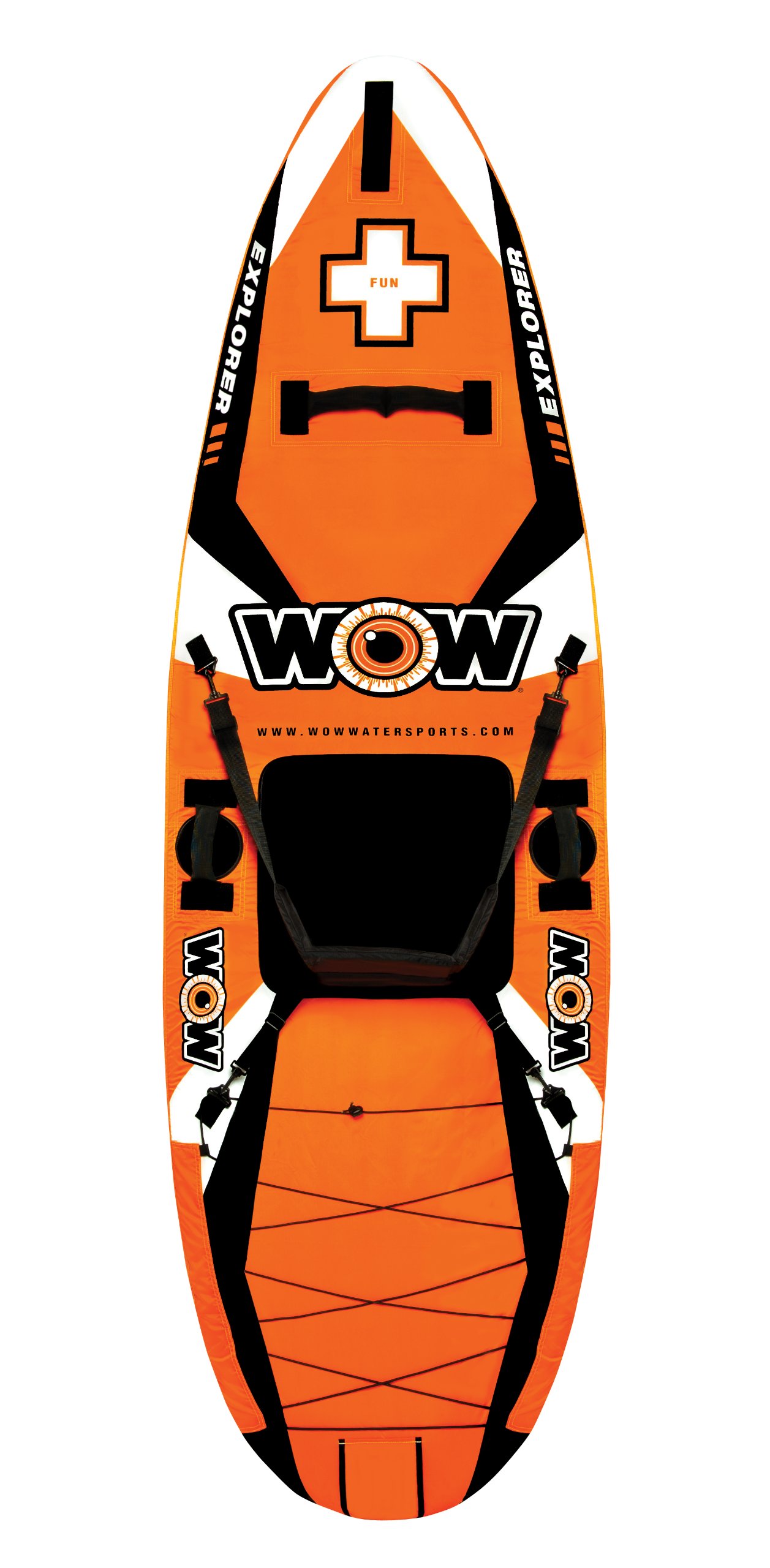 Wow World of Watersports Explorer 1 Person Heavy-Duty Kayak for Boating, 12-1020