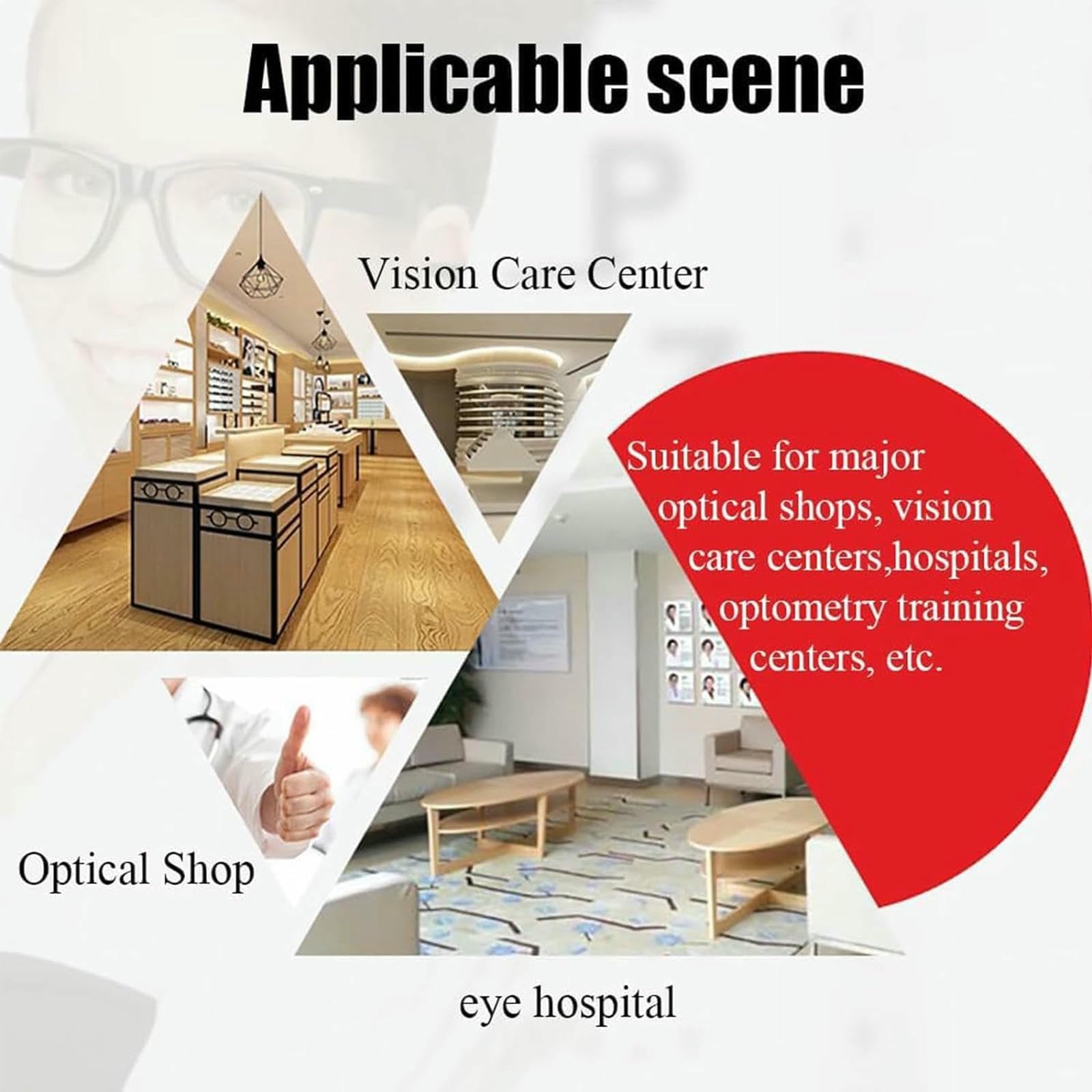 Akcesoria optometryczne do wsparcia czoła z pokrętłem regulacji wysokości, trening wzroku, podpórka podbródka dla stabilności i komfortu