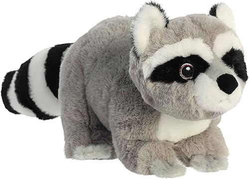 Miniatura 5 de Aurora Eco-Friendly Eco Nation - Animal de peluche ecológico, hecho con materiales reciclados, mapache color gris, 9.5 pulgadas