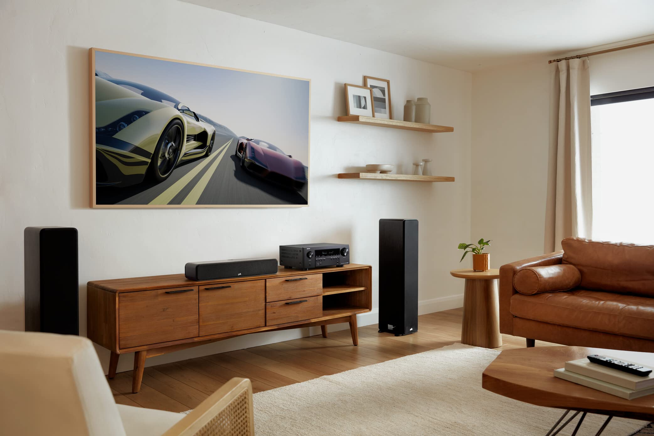 DENON Receptor AV De 7.2 Canales con Dolby Atmos, DTS X, 6 Entradas y 2 Salidas Hdmi, 8K Hdmi, Bluetooth, WLAN, Airplay 2, Heos Multiroom, Compatible con Alexa, Color Negro