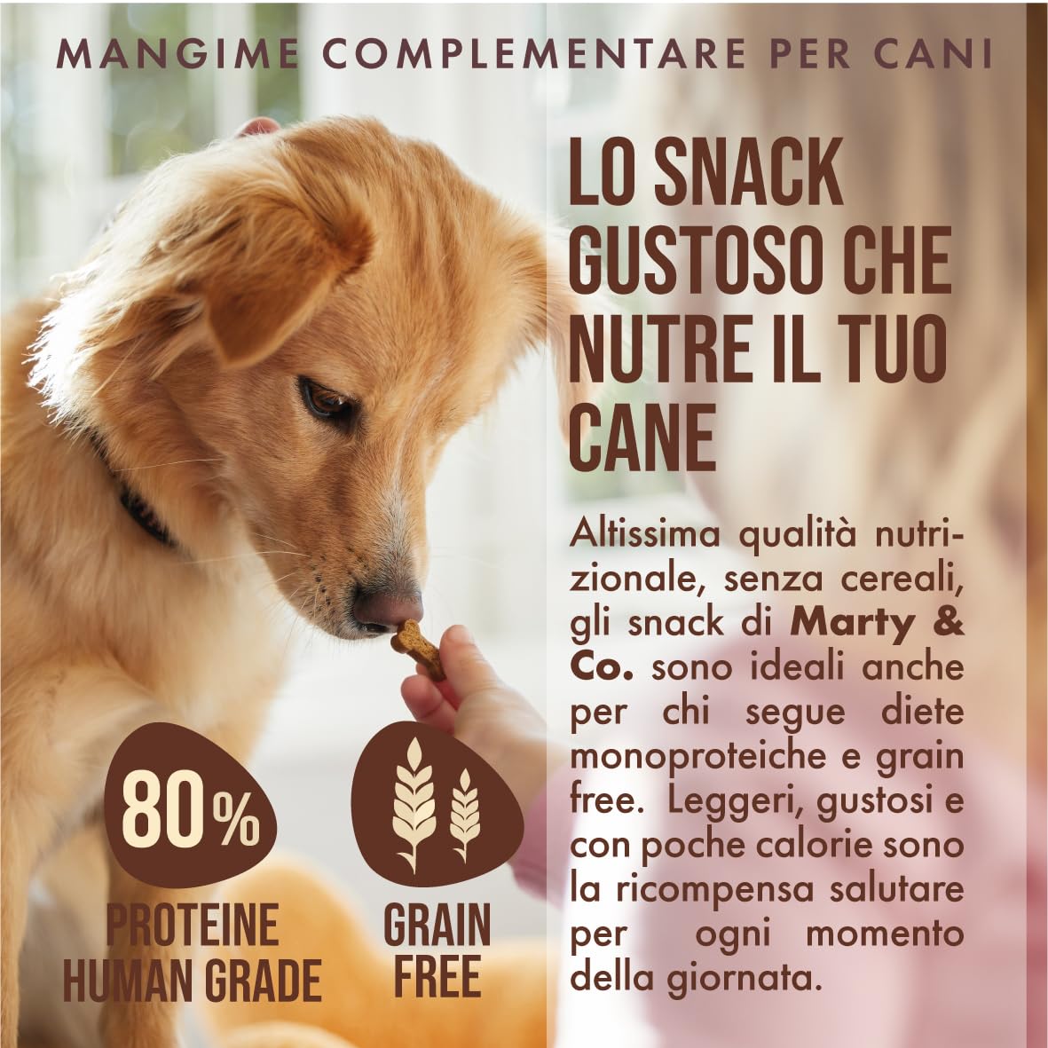 Marty & Co - Snack Dentale- Biscotto- Migliora Alitosi e Previene e Rimuove Tartaro -per Cane e Gatto -Con Menta Piperita, Tè Verde, Vitamina A,D, E, CarboneVegetale Attivo - gr 80