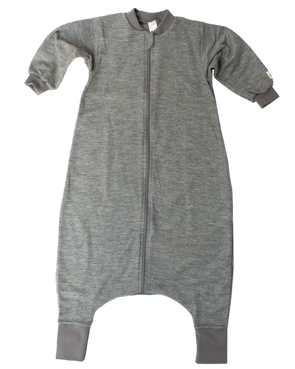 Lilano, Merino Schlafsack mit Fuß, 70% Wolle (kbT), 30% Seide, 210 g/m² (Grau, 110-116)
