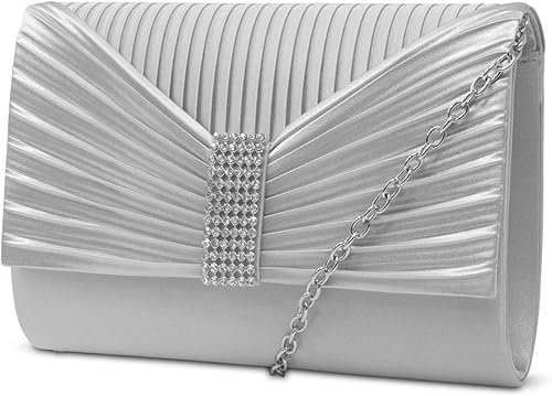 Jessica McClintock Alexis Pleated Flap with Rhinestones