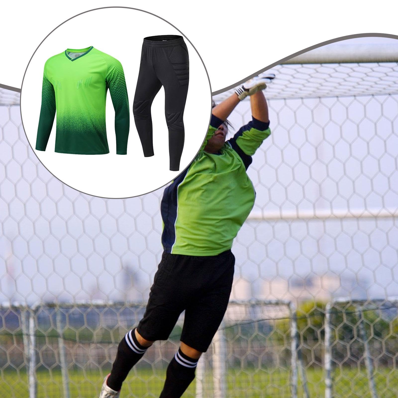 Camiseta Deportiva Acolchada Conjunto Completo Largo Pantalón Camiseta Fútbol Protector Esponja Poliéster Transpirable Adecuado para Jóvenes