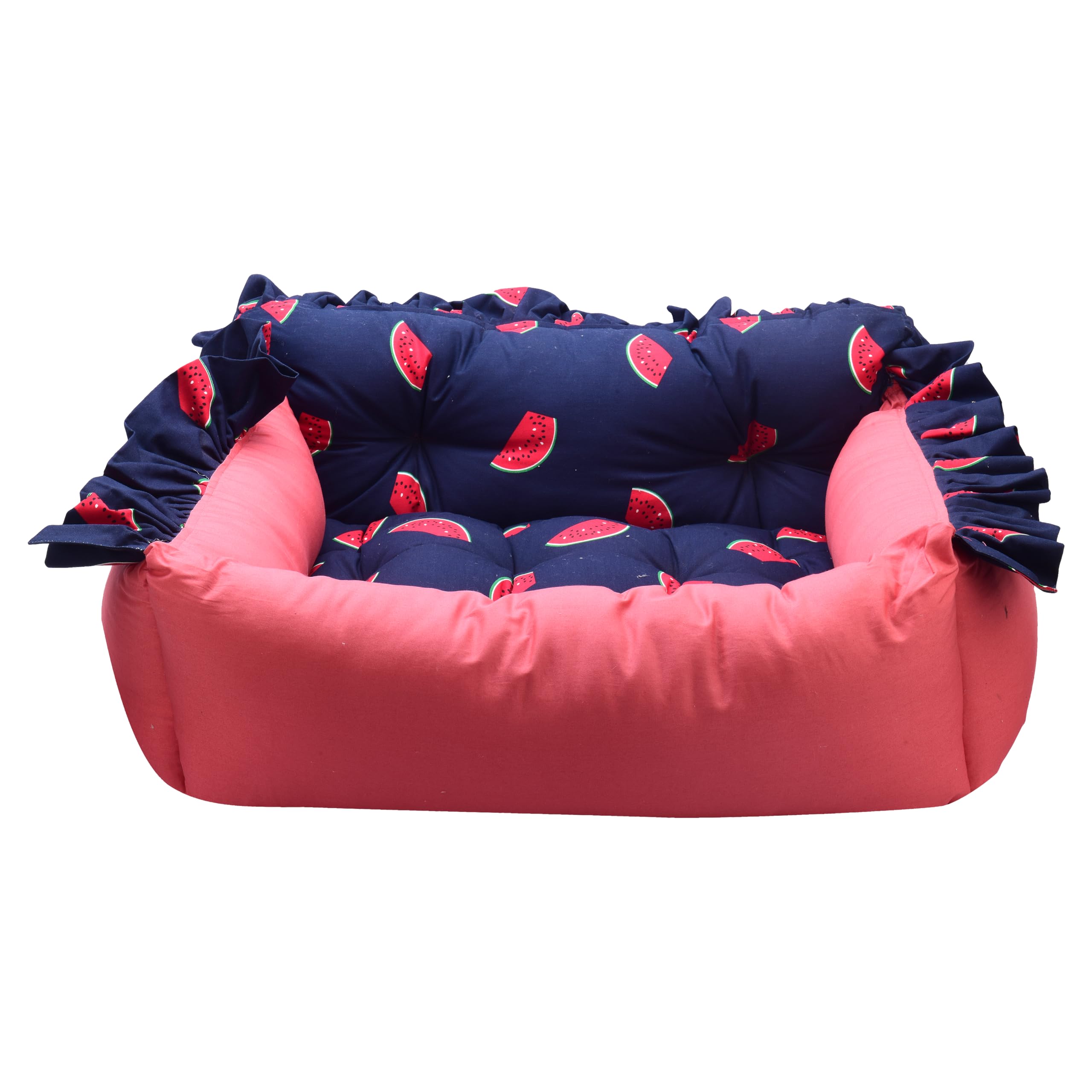 PETPIXI Dog & Cat Cotton Bed Soft & Machine Washable with Anti-Slip | Dog Bed | CAT Bed | Puppies Puppy Bed | Red & Blue - (Small) (B0CXMFD4GH) Amazon Price History, Amazon Price Tracker