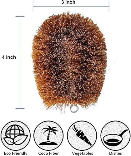 Miniatura 2 de Tawashi - Cepillos para verduras, diseño japonés, ideales para frutas, verduras y uso doméstico con lazo para colgar de alambre, cepillo de fibra de