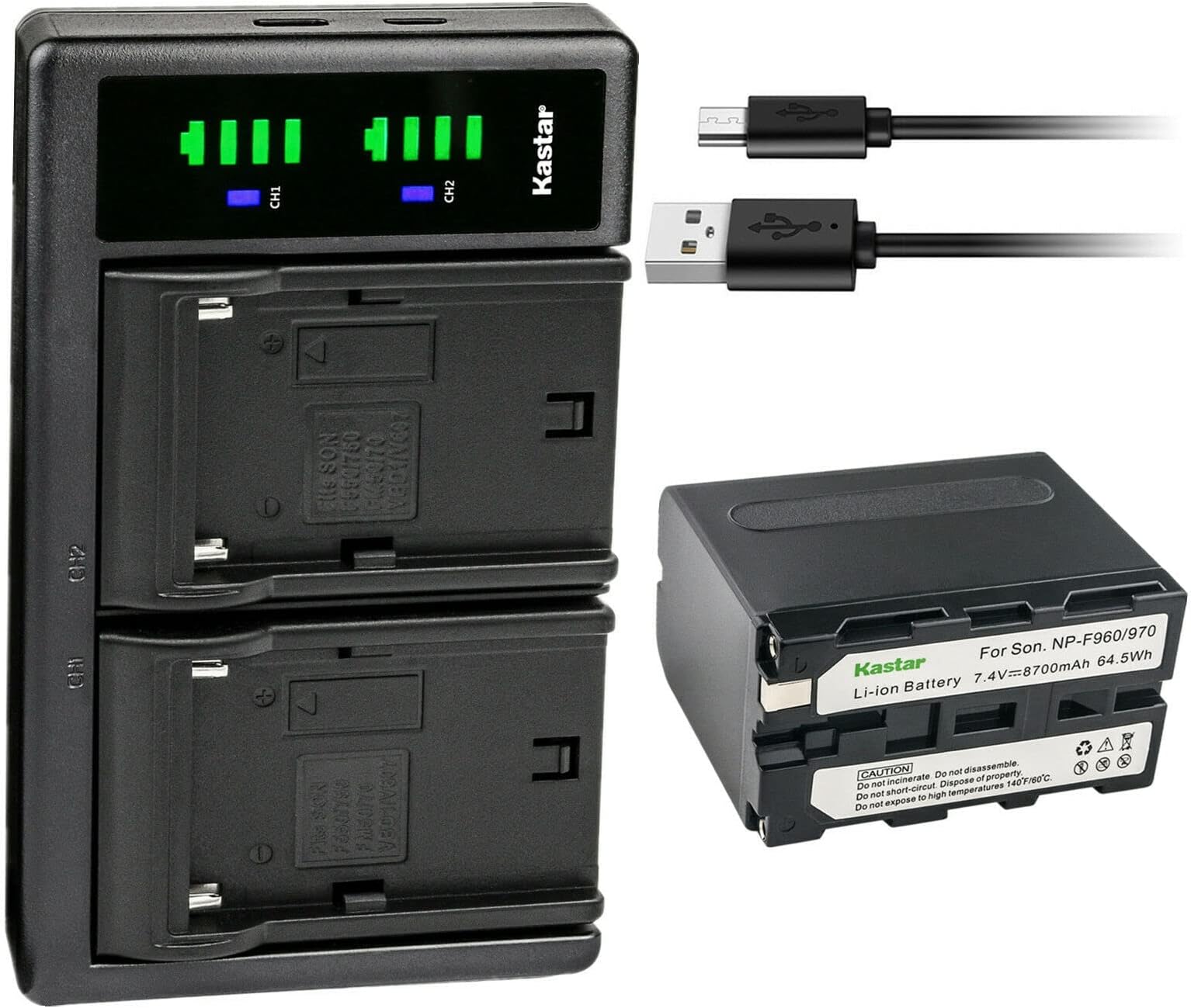 Kastar 1-Pack NP-F970 Battery and LTD2 USB Charger Compatible with CCD-TR2200 CCD-TR2300 CCD-TR280 CCD-TR290 CCD-TR3 CCD-TR300 CCD-TR311 CCD-TR315 CCD-TR317 CCD-TR3000 CCD-TR3100 CCD-TR3200 Camera
