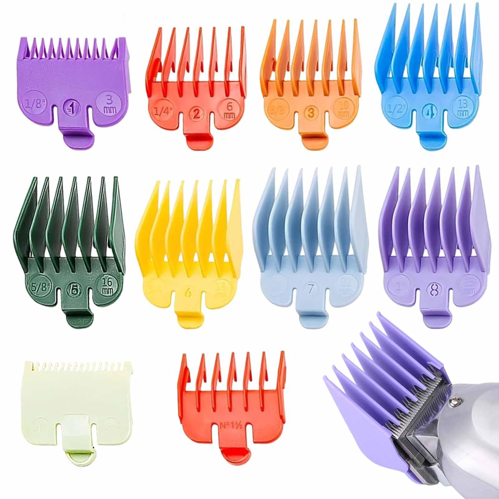 10 Pcs Trimmer Clips Only, Professional Hair Comb Set, Durable Plastic Material for Precision Hair Cutting, Universal Fit for Various Trimmer Models-image-8