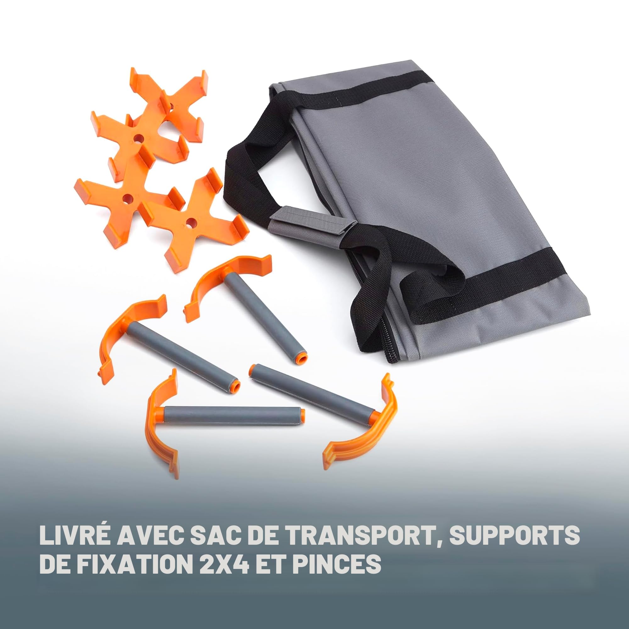 Bora Centipede CK12S Support de Travail Portable de 1,2 m x 1,8 m x 0,75 m Hauteur 76,2 cm Comprend 4 Tasses en X, 4 Pinces, Sac de Transport, capacité de 2041 kg
