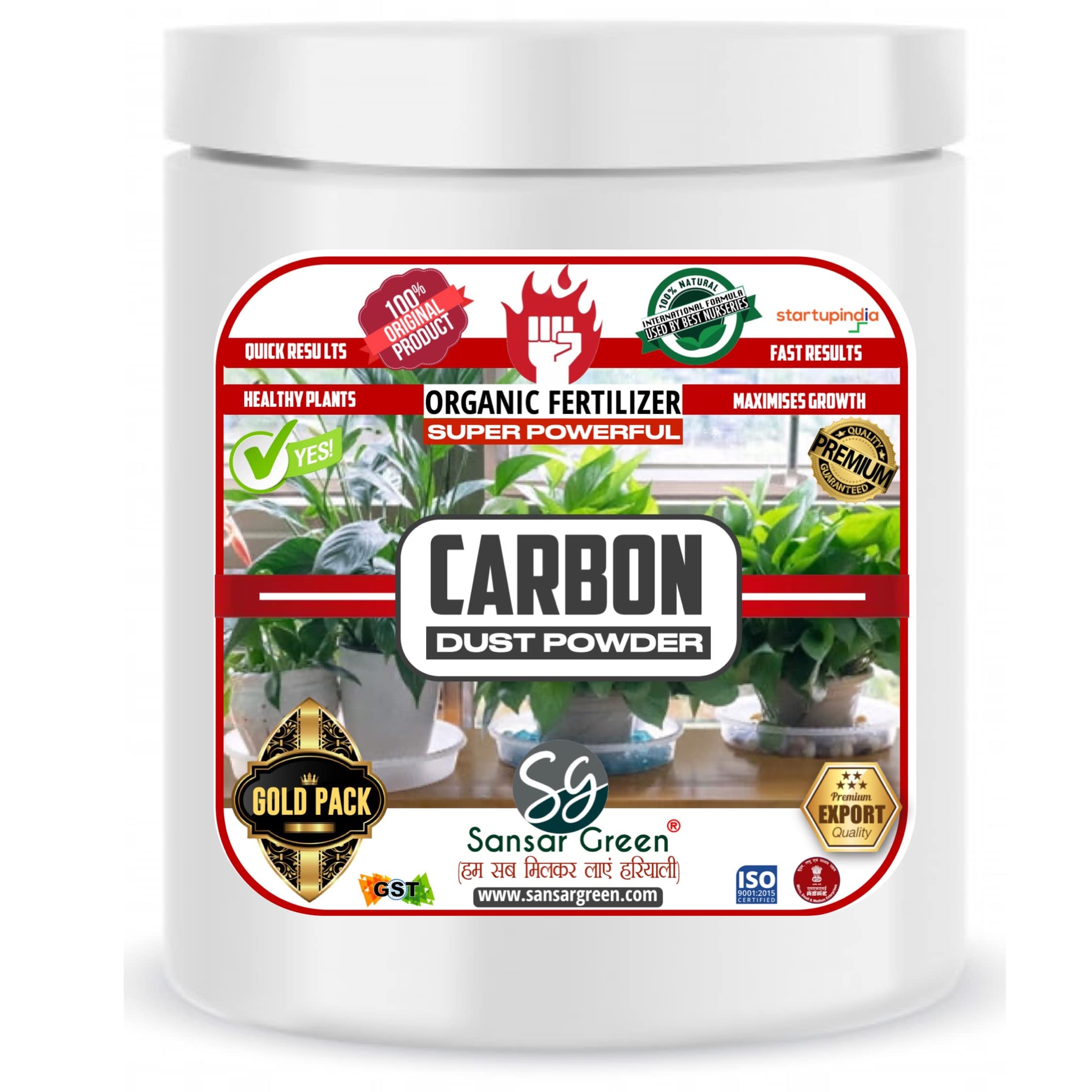 Sansar Green® Carbon Dust Powder, Premium Essential Super Powerful Organic Active carbon for Plants, with Charged Micro-organism and ++ Micronutrients (400 gm) (B09H33V77J) Amazon Price History, Amazon Price Tracker
