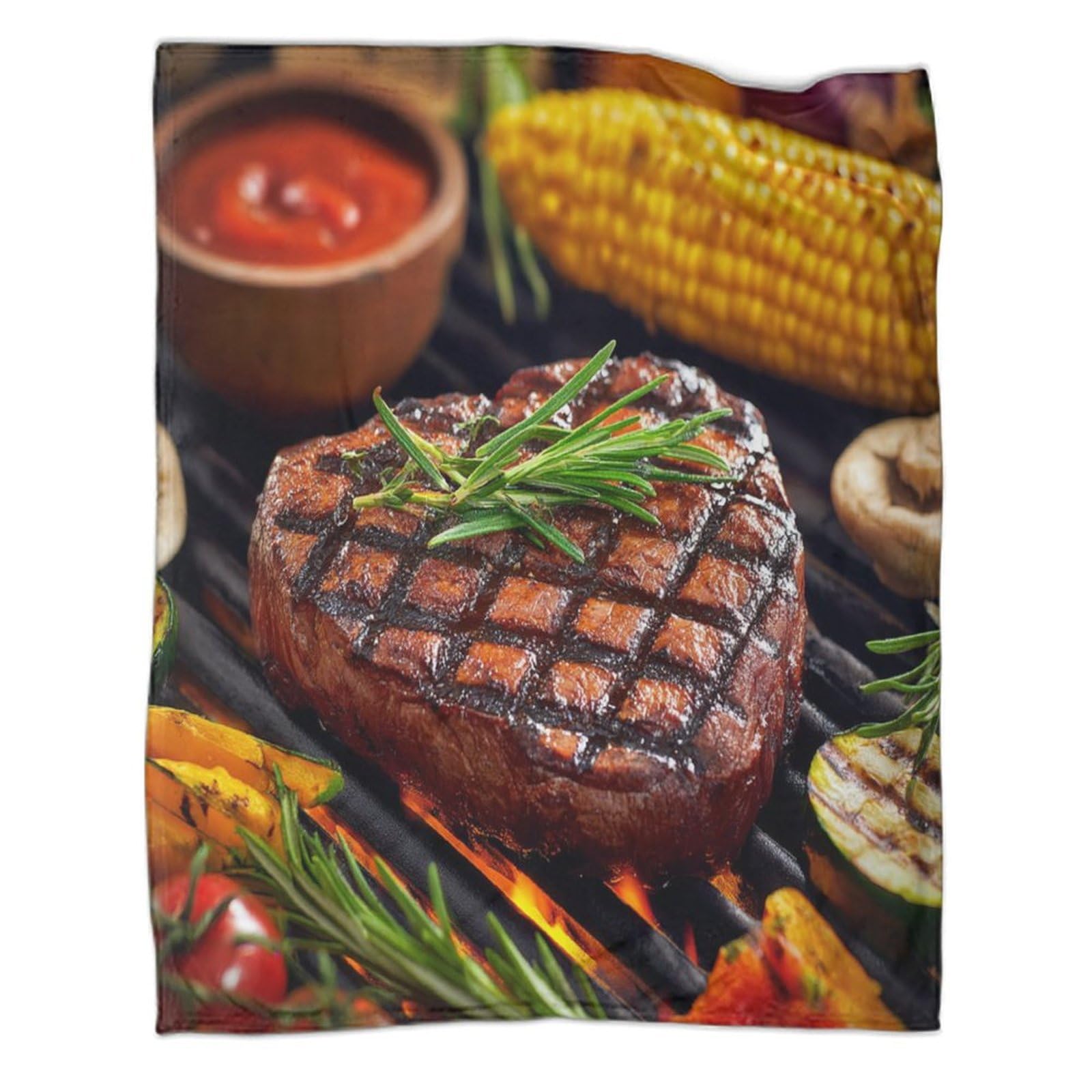 Couverture steak polaire flanelle douce microfibre enfant adulte