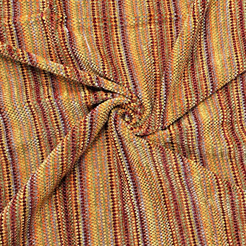 Bytide Boho Bohemian Knitted Throw Blankets With Tassels, Soft Cozy Farmhouse Chenille Striped Multi Color Afghan Mexican Throw Blankets For Couch Bed Sofa Chair Outdoor (Sun Yellow Multi 50 X 60 In) #TOP4