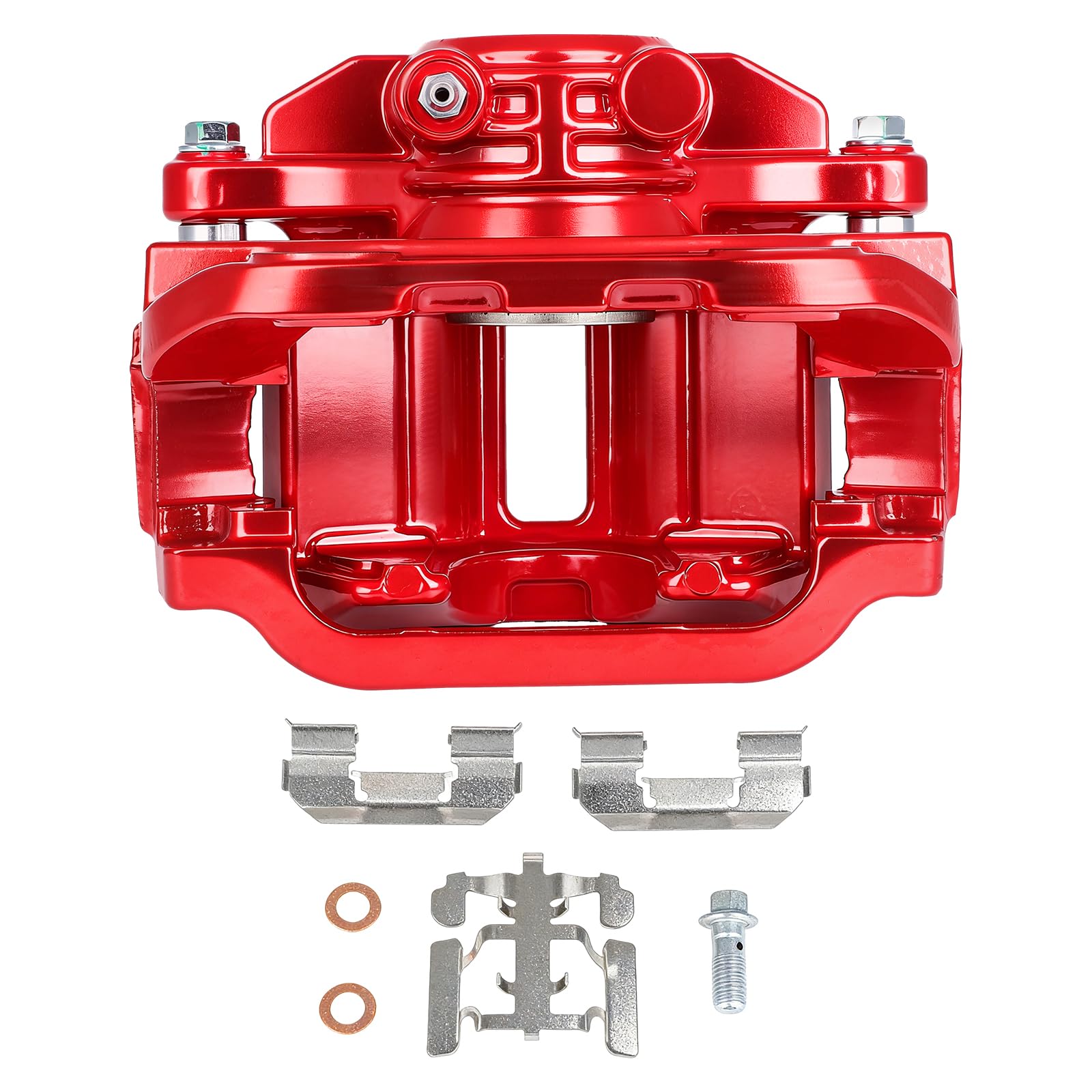 SCITOO Rear Left Brake Caliper With Bracket 18-B4726 Red Compatible For Cadillac 2000-2002 For Chevrolet 1999-2005 For GMC 1999-2005