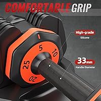 Vista 3 de Adjustable Dumbbells,Adjustable Dumbbell Set, 5 in 1 Free Weight Dumbbell,Fast Adjust Weight with Anti-Slip Handle and Tray for Full Body Workout