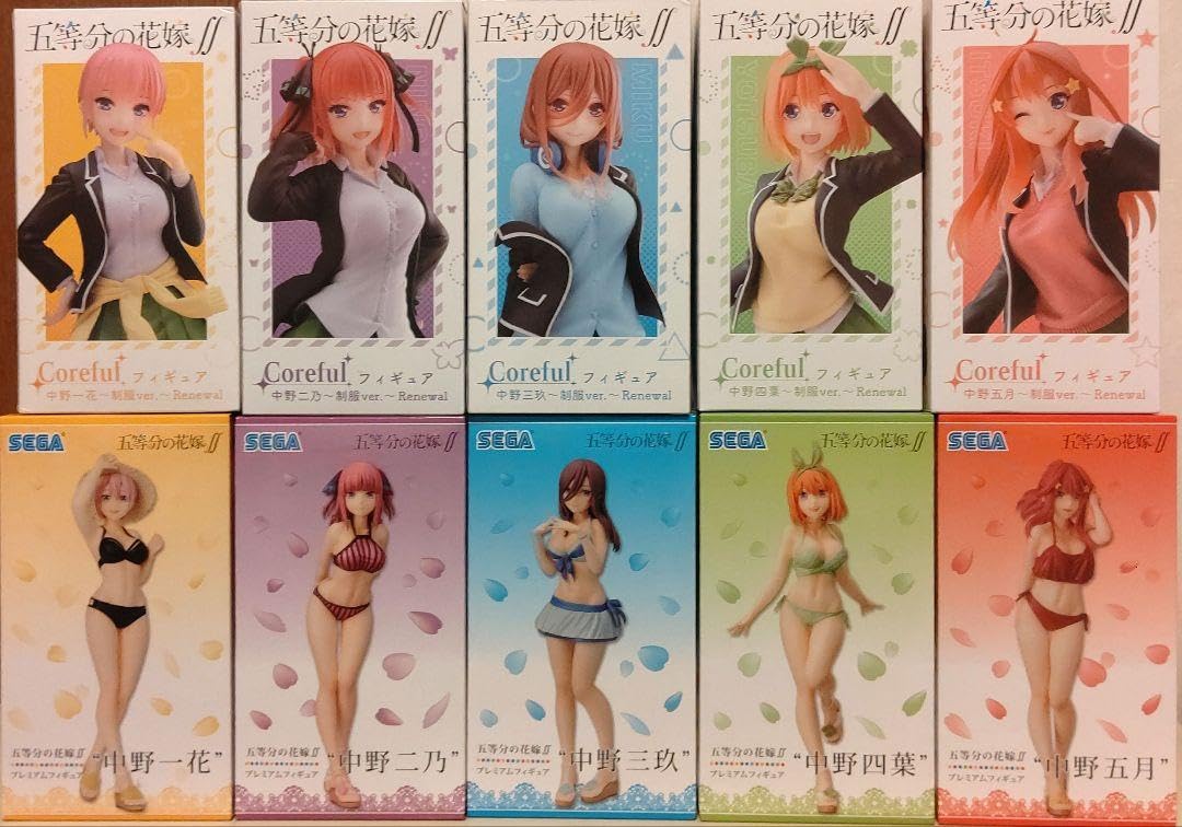 Amazon.co.jp: 五等分の花嫁 中野姉妹 制服、水着ver. 10体セット 