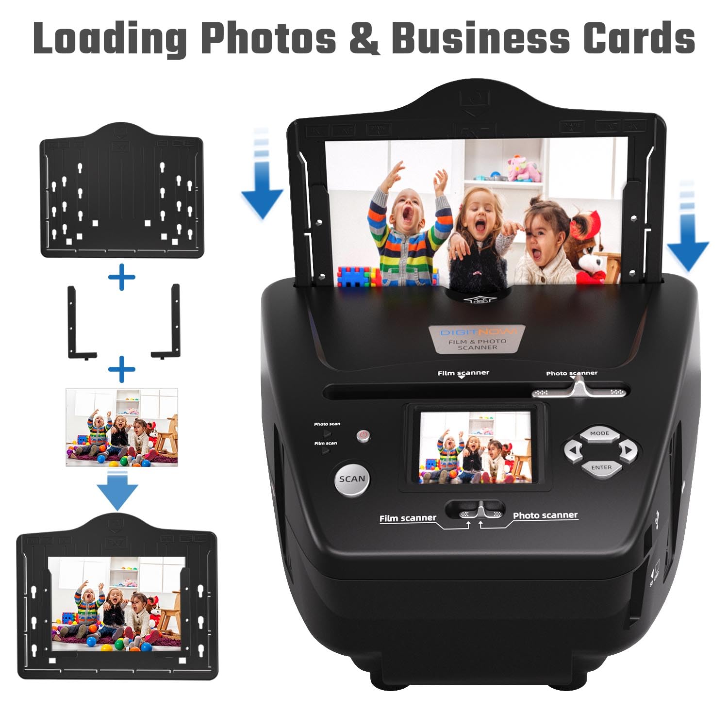 Scanner de Diapositives et Négatifs 35 mm - Conversion au Format Numérique JPEG - 14MP/22MP - Carte Mémoire 4 Go Incluse