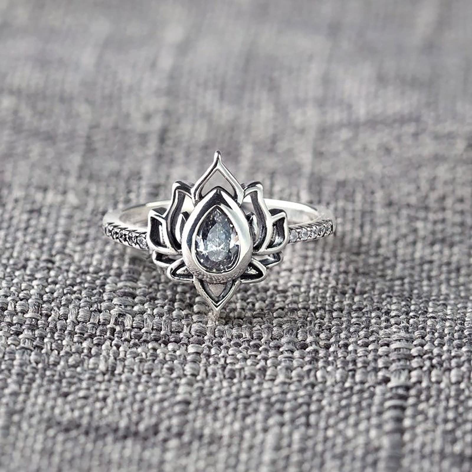 Anello con zirconi, regalo per innamorati, matrimonio, fidanzamento, anniversario, pietra preziosa, decorazione, promessa, regali