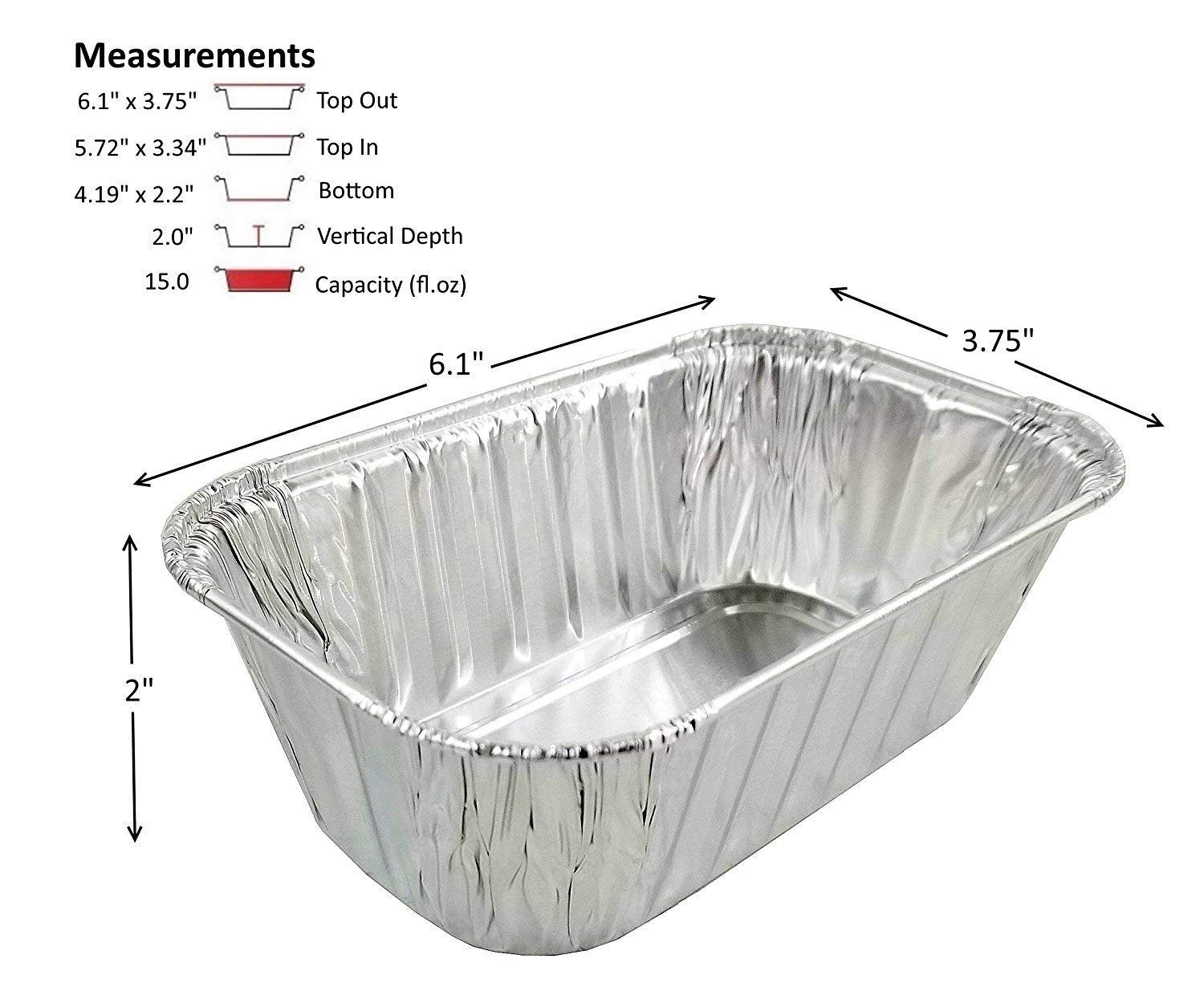 PACTOGO Mini moldes desechables de papel de aluminio con tapas transparentes de cúpula baja (paquete de 100 juegos)