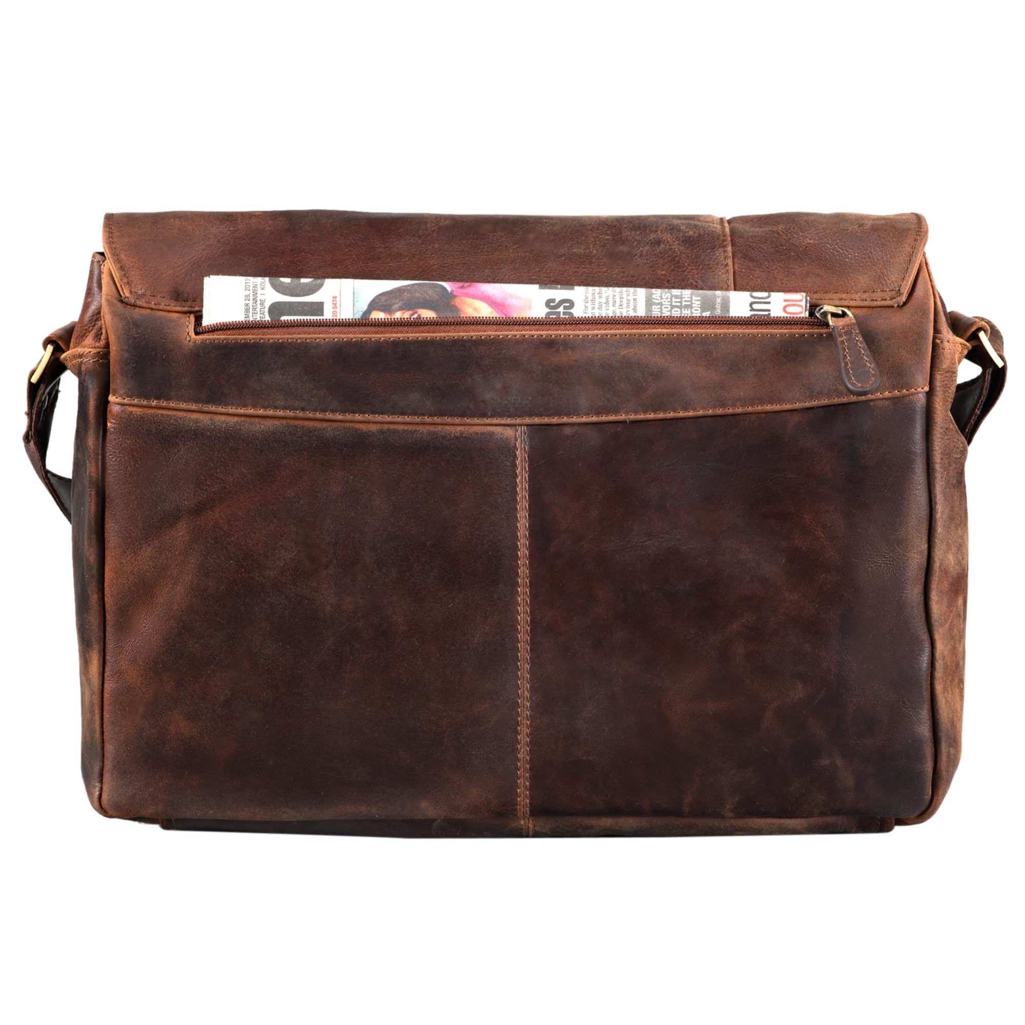 STILORD Vintage Bolso Bandolera de Piel para Hombre Mujer Bolso para portátil 15,6 Pulgadas Grande Bolso de Cuero auténtico de búfalo para Universidad Trabajo