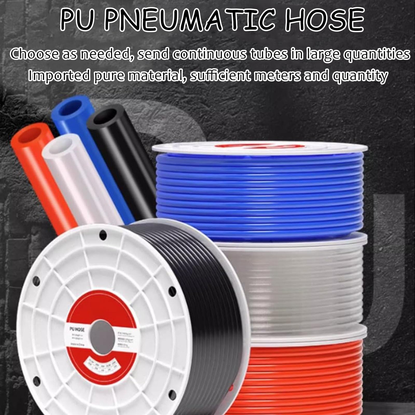 aire manguera tubo comprimido Tubo De Poliuretano Naranja, Manguera De Aire De Polímero Híbrido Para Taller De Reparación De Automóviles/herramienta De Transferencia(D,L 50m/164ft OD X ID 8 X 5mm)