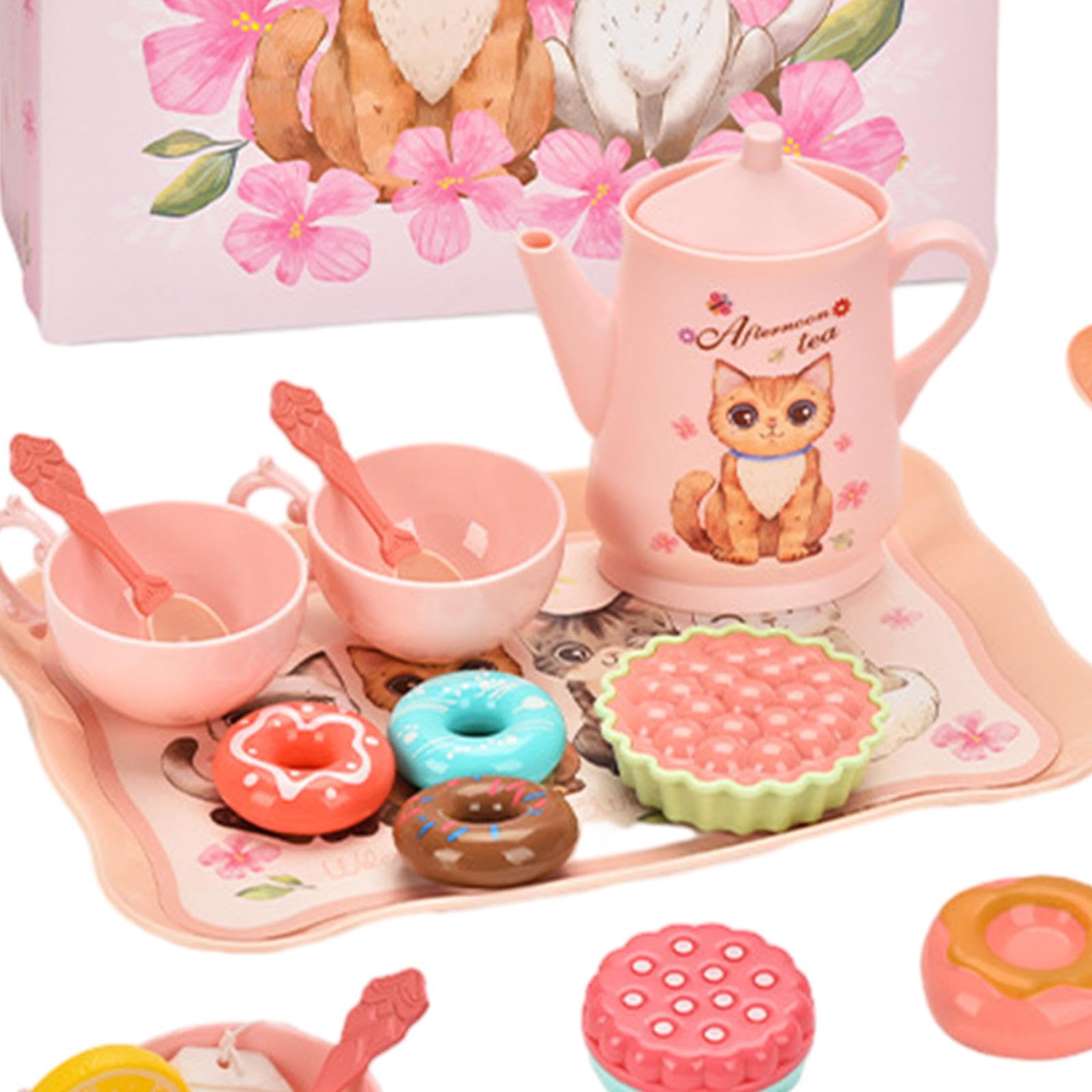 Juego de rol, Juego de Té de, Juego de Postres de Juguete, Juguete de Princesa para Niñas Y Niños, Estilo E