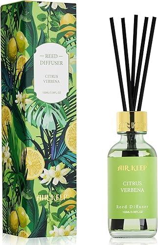 Miniatura 15 de Airkeep Juego de aceite difusor de varillas con varillas de caña, difusor de aroma de aceite de aromaterapia de vainilla para el hogar, oficina,