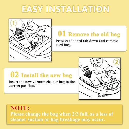 Miniatura 6 de Bolsas de repuesto para aspiradora Kenmore tipo CQ 5055, 50555, 50557, 50558, 200 Series, 400 Series, 600 Series, 700 Series, 800 Series y Panasonic
