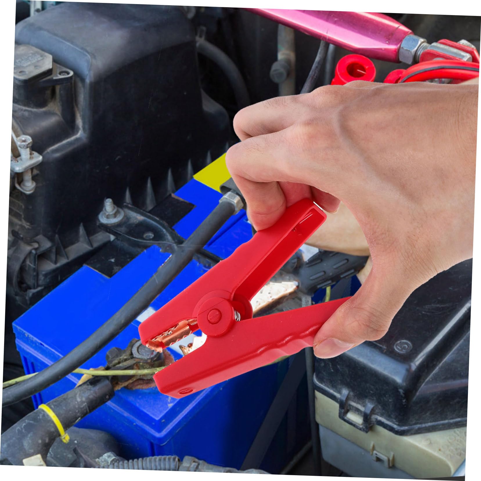 Gatuida 5piezas Cables De Arranque De Batería Inteligentes Para Vehículos Clip De Emergencia De Arranque Cables De Refuerzo Para Automóviles