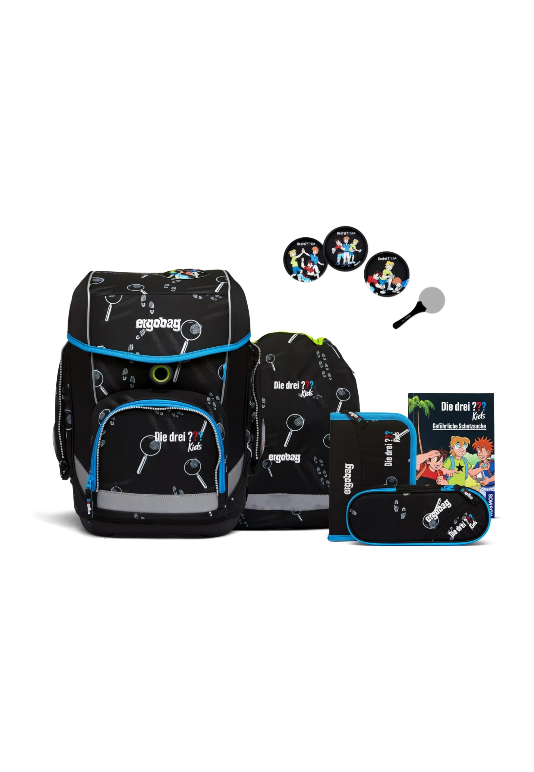 ergobag cubo Set ergonomischer Schulranzen, Vorgänger-Kollektion, klassisch 5-teilig 1. Klasse Grundschule