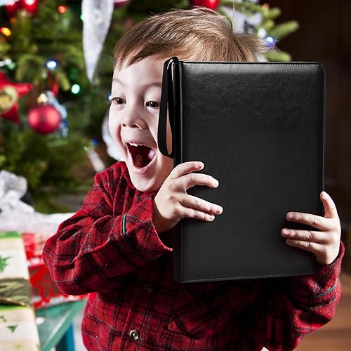 Miniatura 7 de Carpeta de tarjetas para tarjetas de 4 bolsillos, compatible con tarjetas, 4 bolsillos para 400 tarjetas. Carpeta de tarjetas intercambiables con