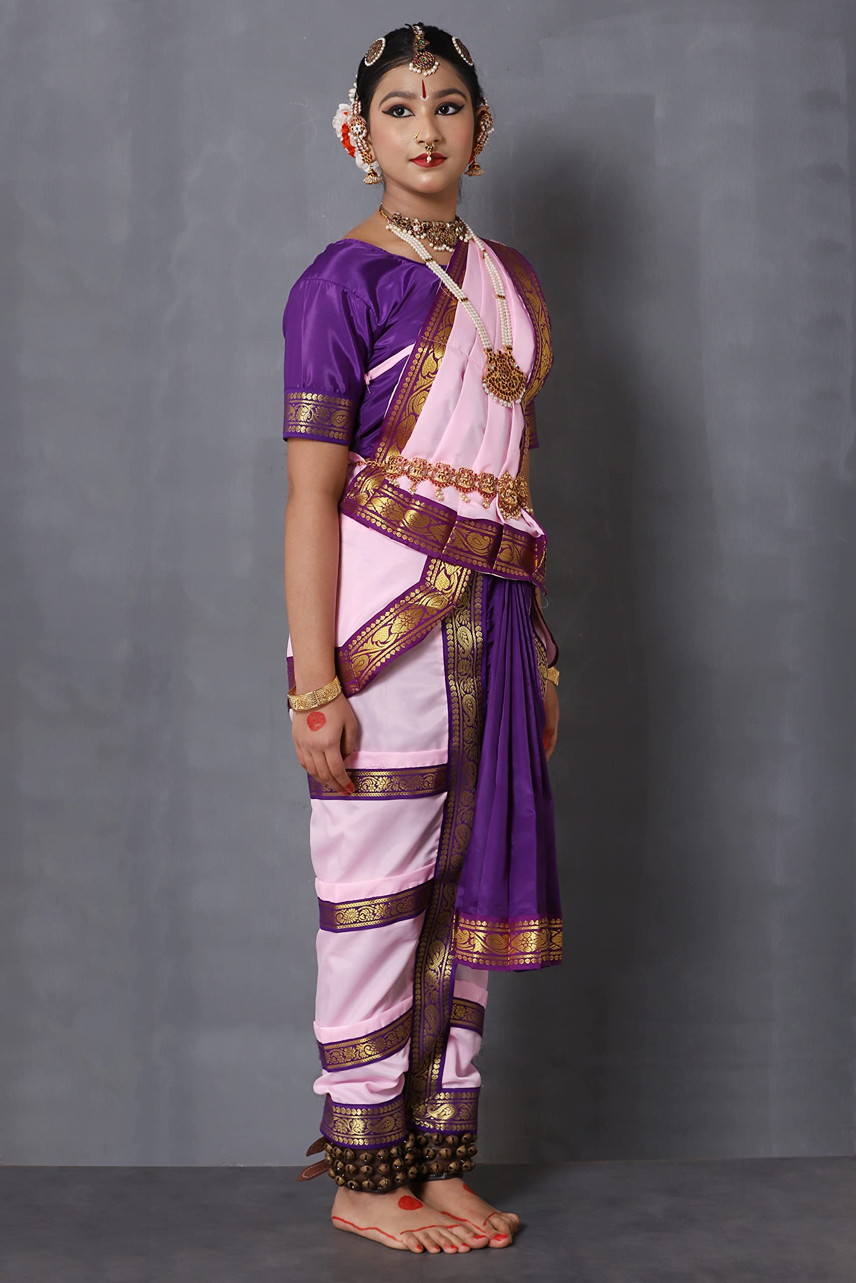Bharatnatyam Costume for Girls | Bharatanatyam Dress for Kids | Readymade Classical Dance Costume for Annual Function & Stage Performance 3